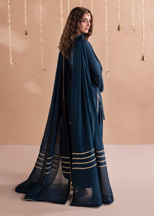 Ladies Teal Embellished Shalwar Kameez Online in UK USA Canada