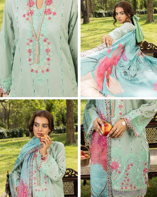Ladies Turquoise Diamond Dupatta Shalwar Suit Online in UK USA Canada