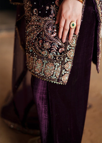 Ladies Velvet Formal Wear Hand-Embroidered Online in UK USA Canada