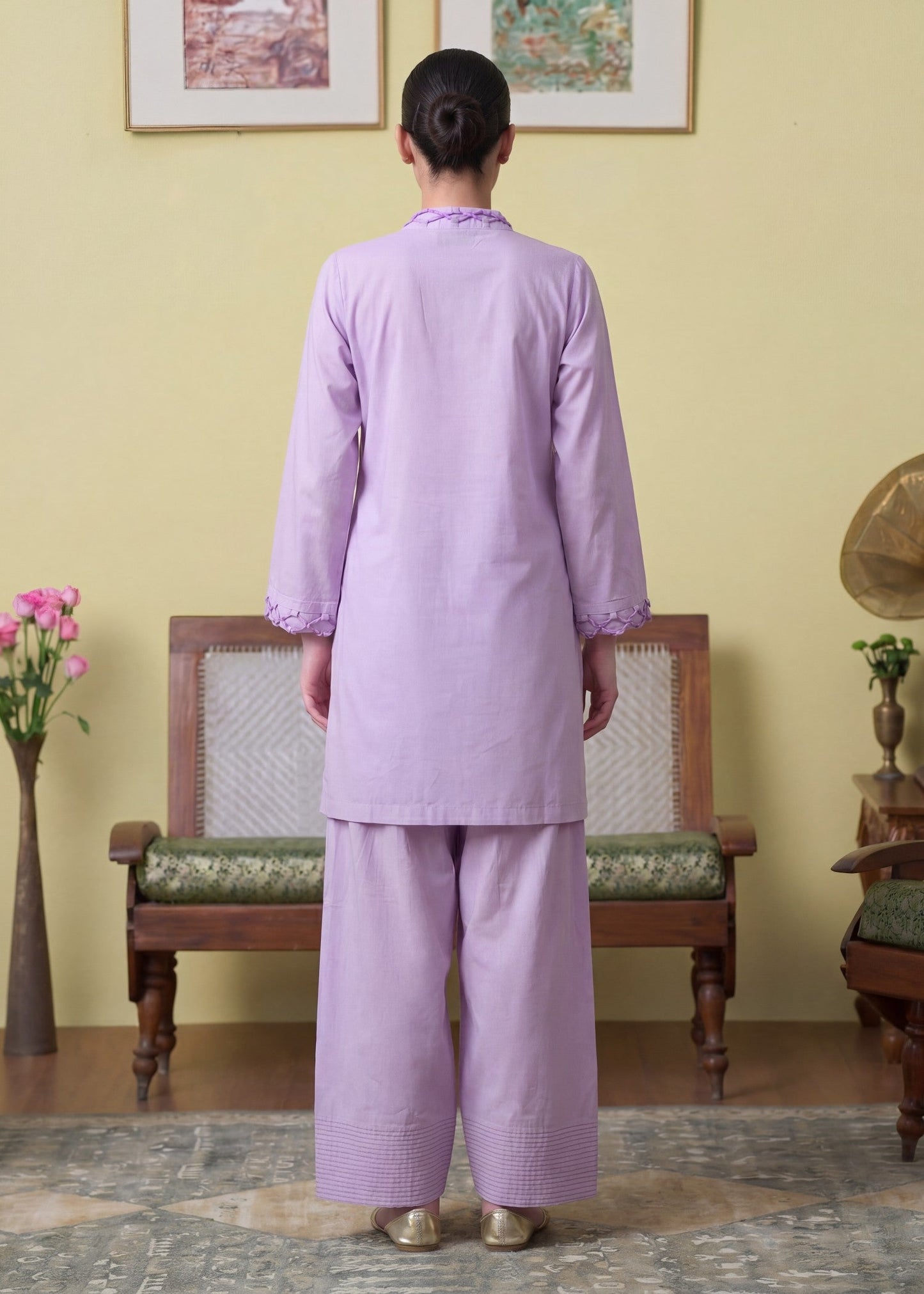 Ladies Violet Lawn Salwar Kameez Online in KSA Riyadh Saudi Arabia Oman Bahrain Qatar
