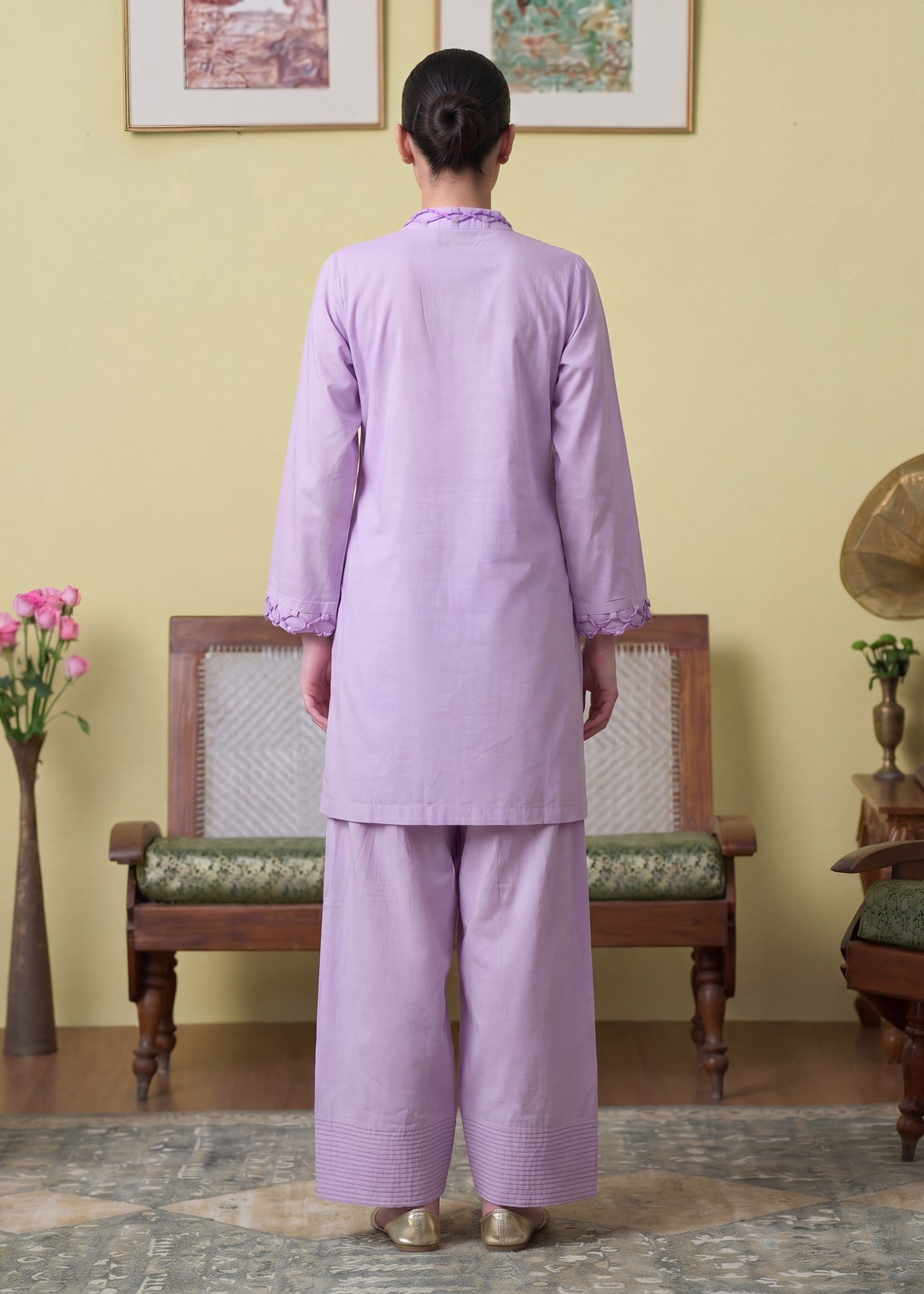 Ladies Violet Lawn Salwar Kameez Online in KSA Riyadh Saudi Arabia Oman Bahrain Qatar