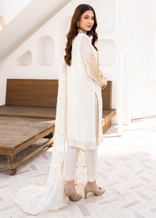 Ladies White Embroidered Shalwar Kameez Online in UK USA Canada