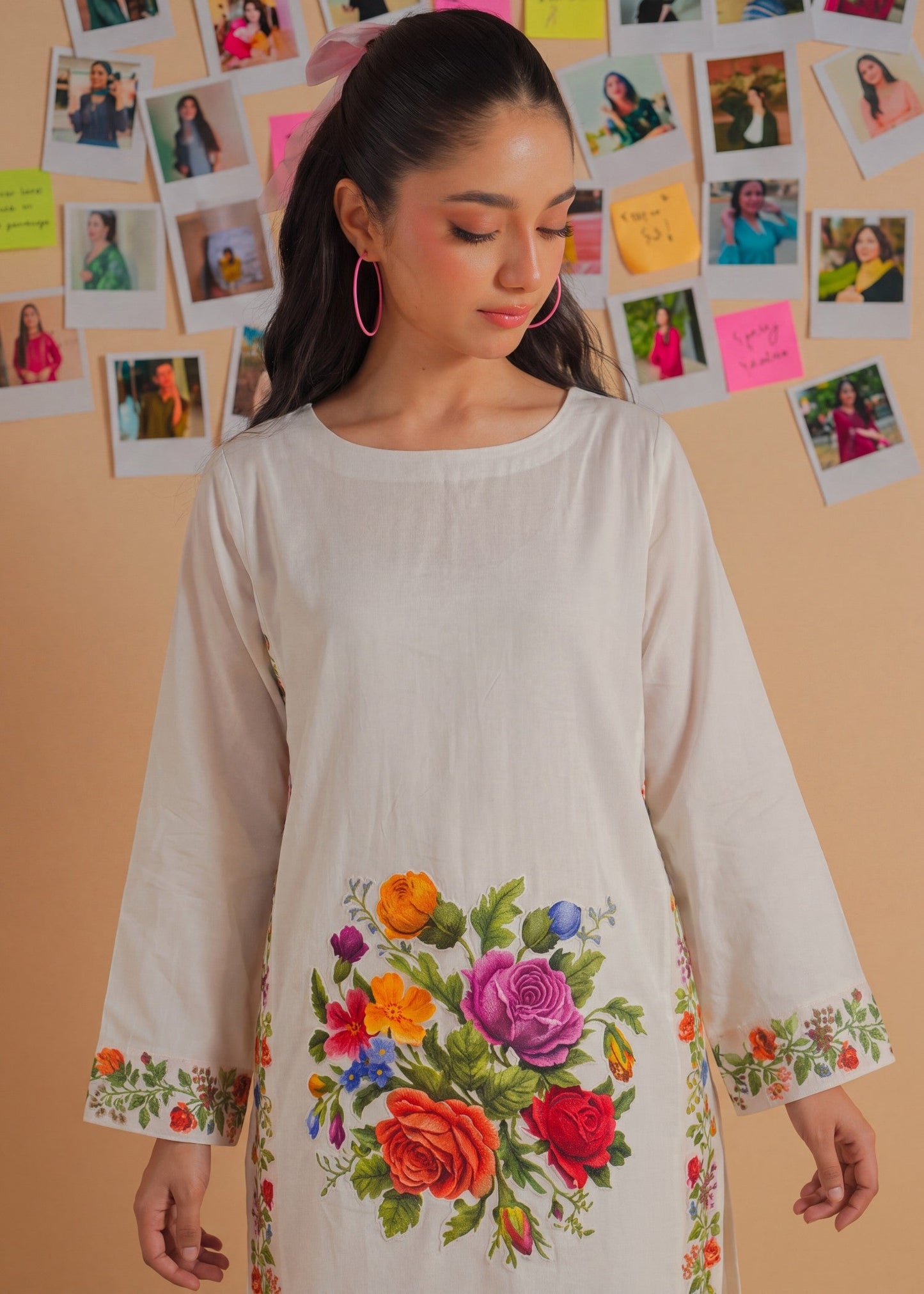 Ladies White Embroidered Shalwar Kameez Online in UK USA Canada