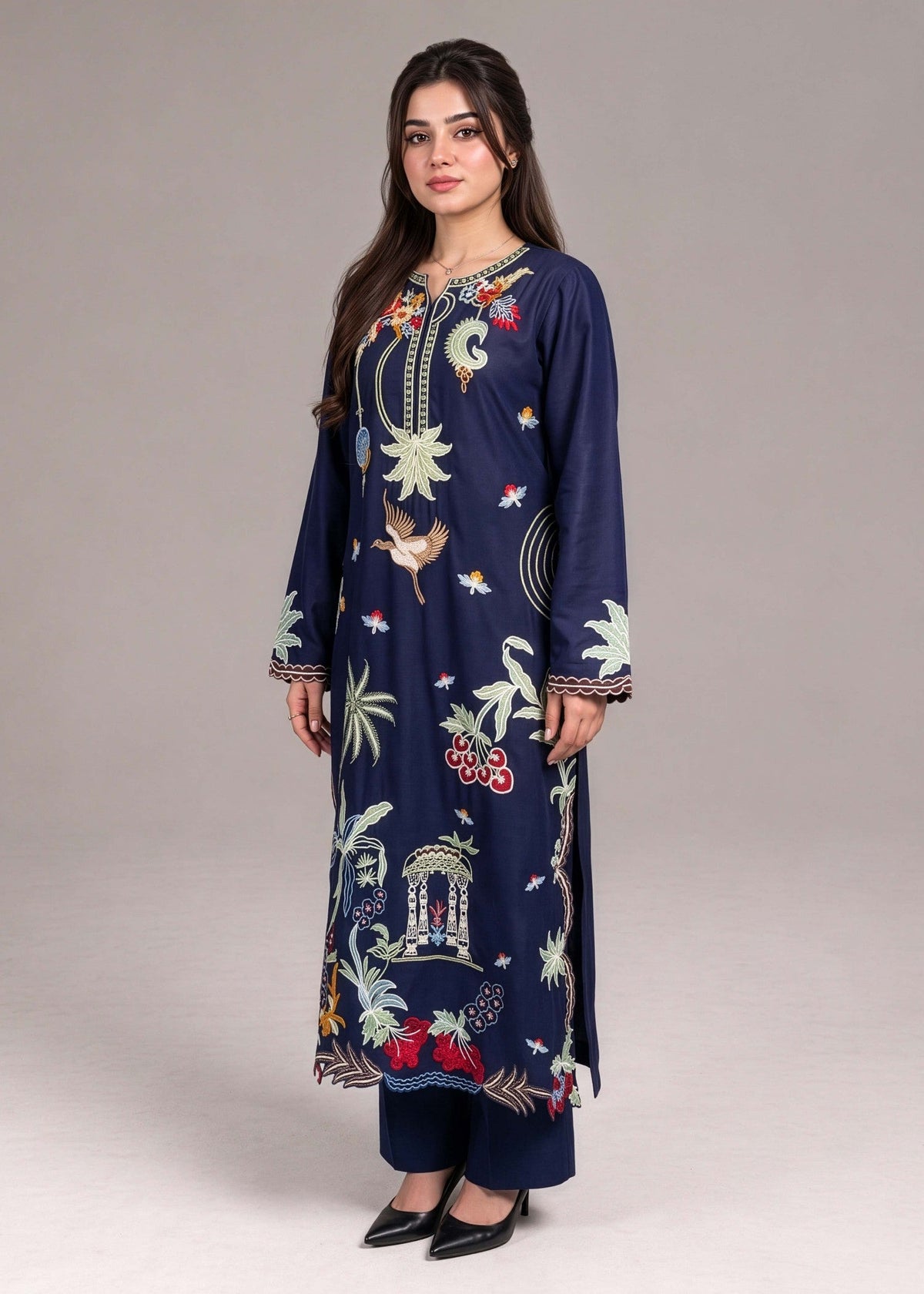 Ladies Winter Linen Kurta Set Online in Dubai UAE Abudhabi Ajman Sharjah