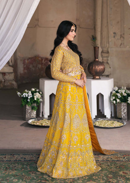 Ladies Yellow Net Dupatta Lehenga Choli Online in UK USA Canada