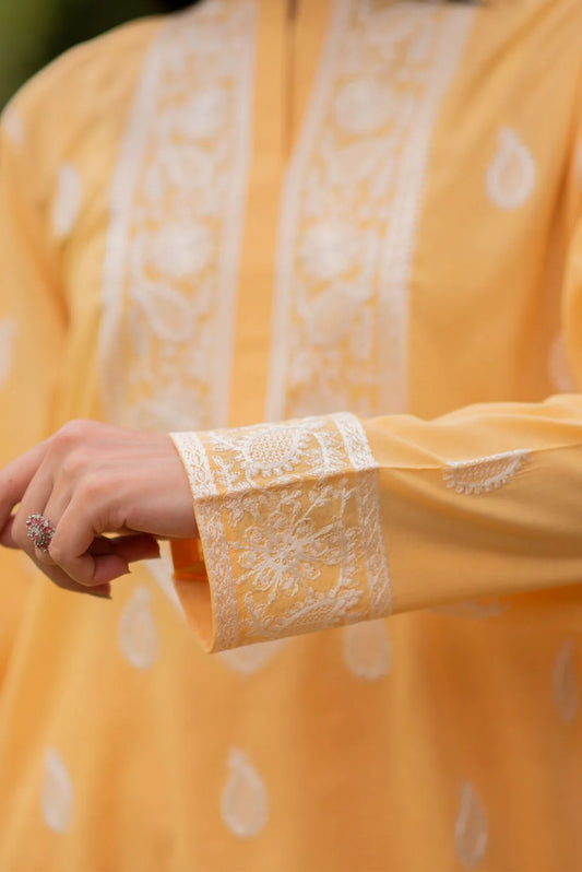 Embroidered Kurta with Straight Pants