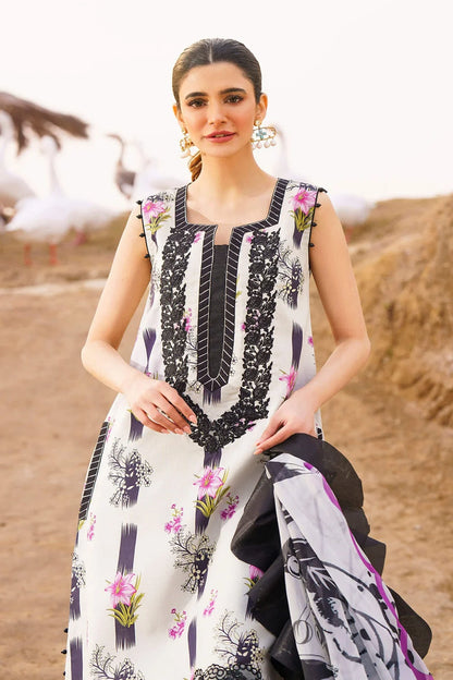 Black & White Pure Lawn Printed Suit