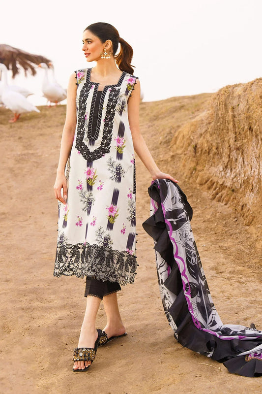 Black & White Pure Lawn Printed Suit