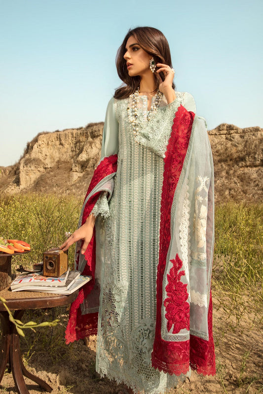 Pista Green Chikankari Lawn Suit