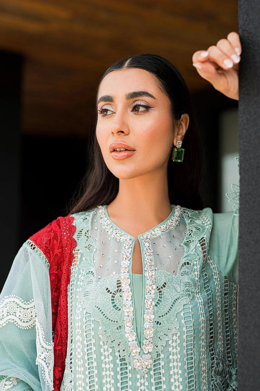 Pista Green Chikankari Lawn Suit
