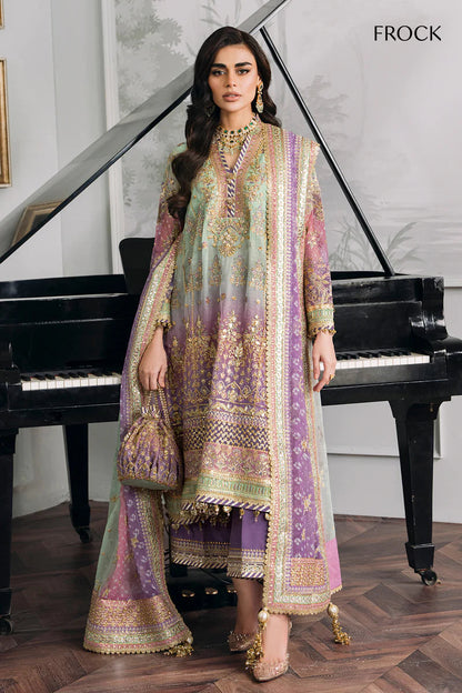 Pure Chiffon Embroidered Suit with Handwork