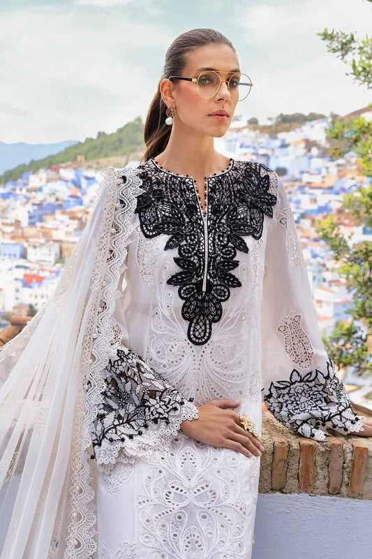 Pearl White Chikankari Embroidered Lawn Suit