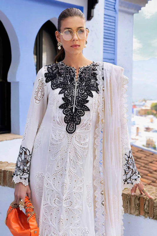 Pearl White Chikankari Embroidered Lawn Suit