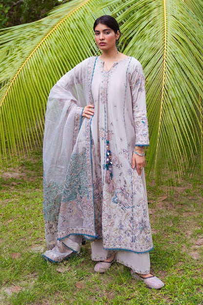 Lavender Embroidered Lawn Pishwas Salwar Kameez Online in Dubai UAE Abudhabi Ajman Sharjah