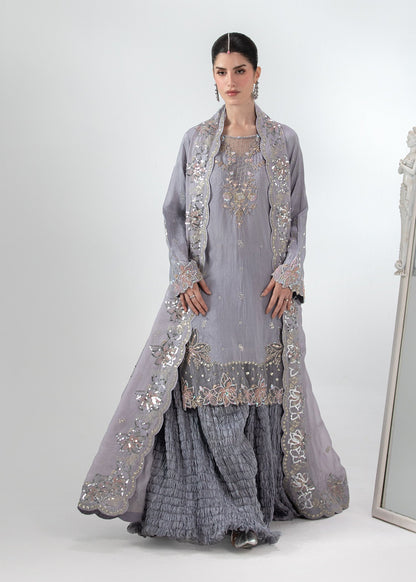 Lavender Embroidered Pakistani Wedding Sharara Online in Sri Lanka India Australia