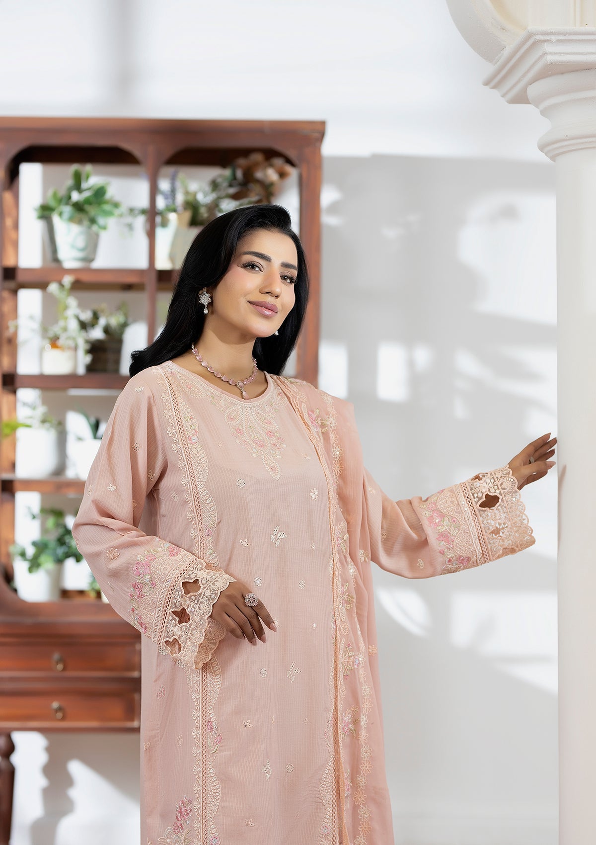 Lavender Party Wear Viscose Suit Online in Dubai UAE Abudhabi Ajman Sharjah