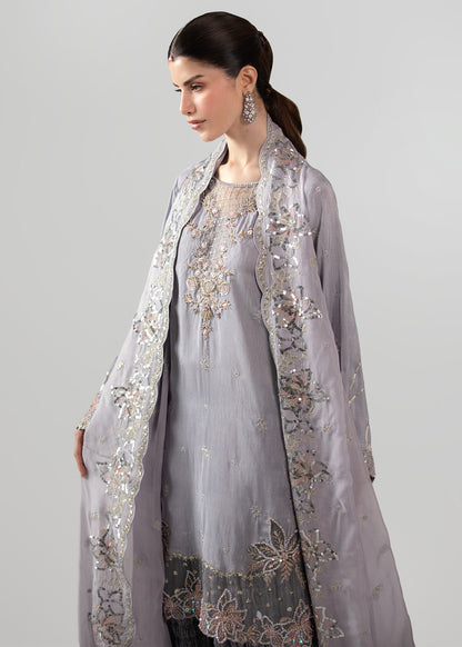 Lavender Raw Silk Festive Sharara Online in Dubai DXB UAE Abudhabi Meena Bazaar