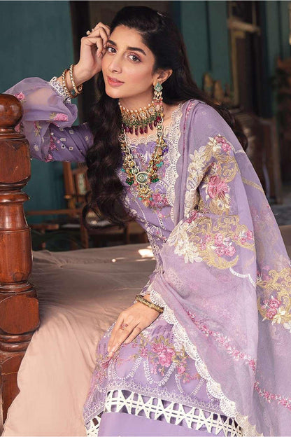 Lavender Embroidered Lawn Suit