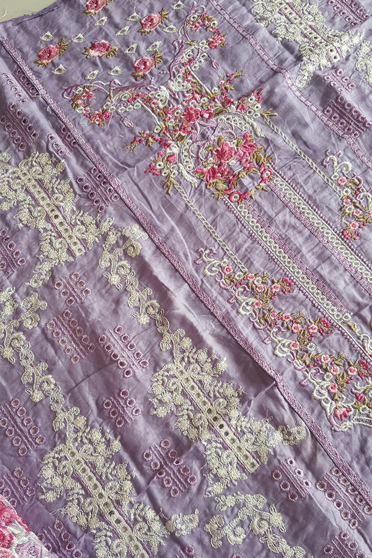 Lavender Embroidered Lawn Suit