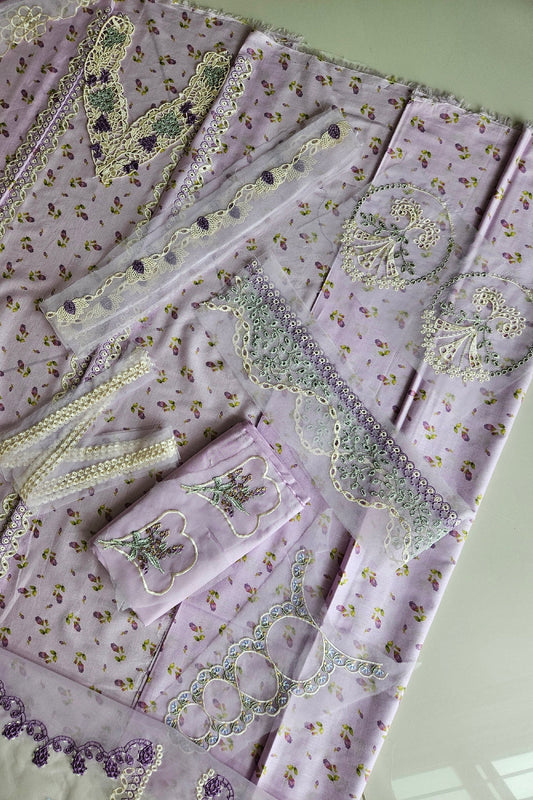 Light Purple Embroidered Lawn Suit
