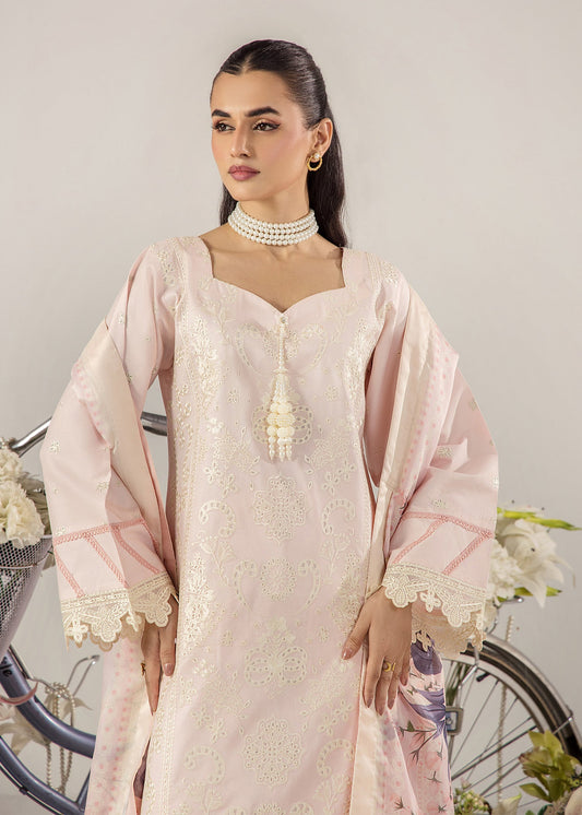 Lawn Embroidered Baby Pink Salwar Kameez Online in Sri Lanka India Australia