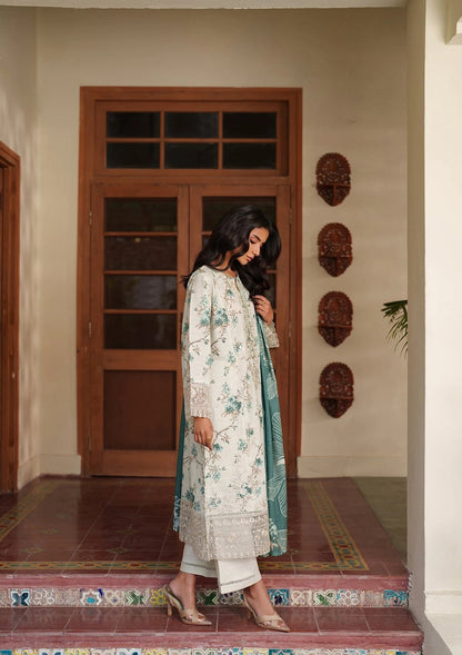 Lawn Embroidered Mint Green Pakistani Suit Online in Sri Lanka India Australia