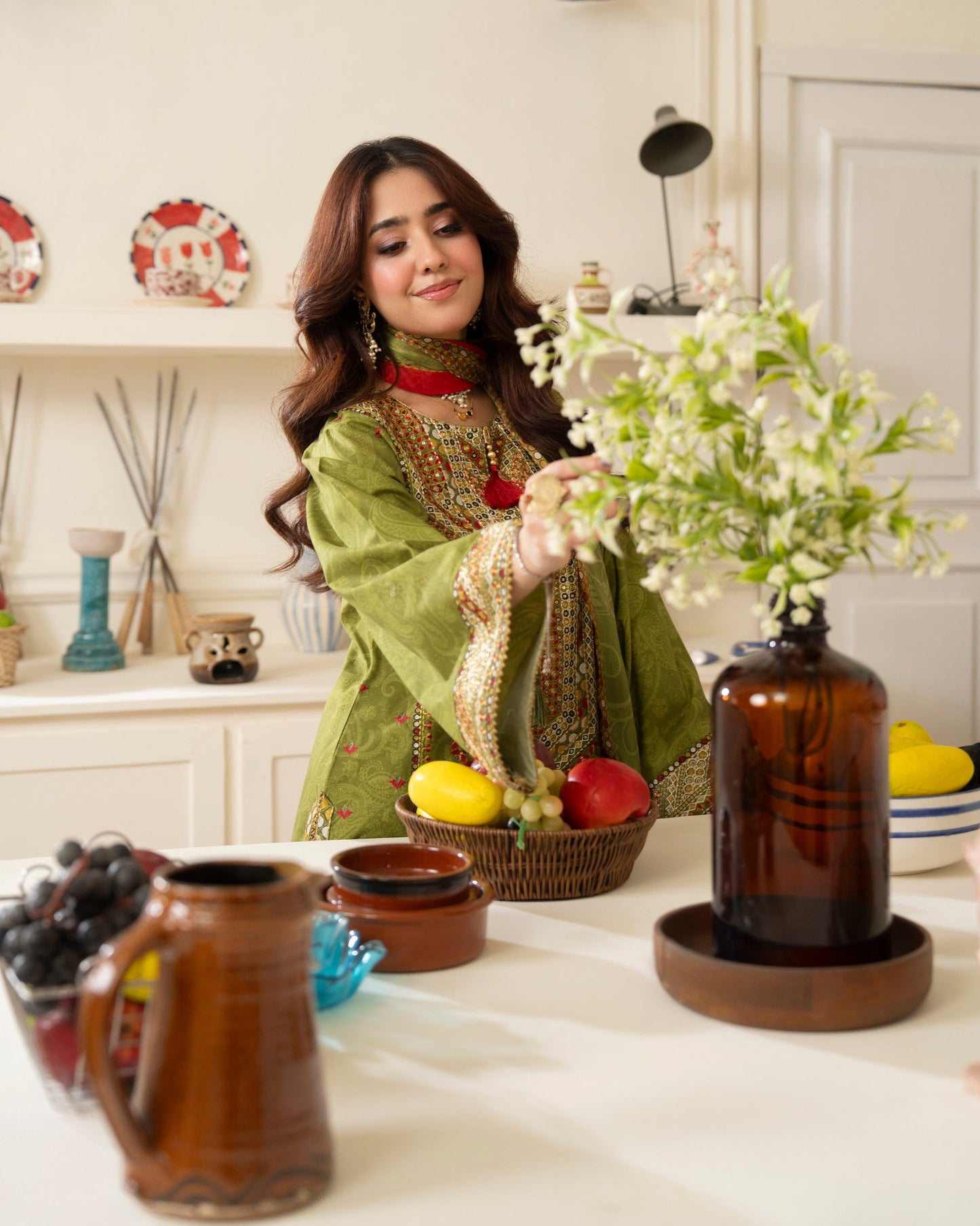 Lawn Embroidered Suit with Dupatta Online in Dubai DXB UAE Abudhabi Meena Bazaar