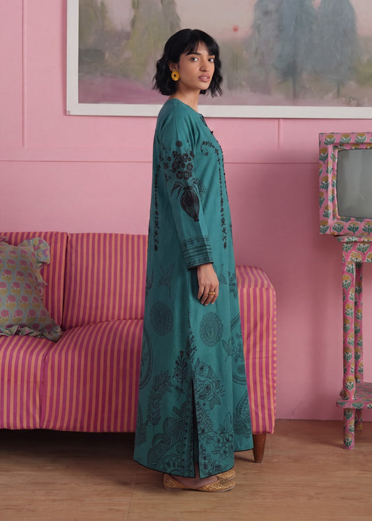 Lawn Kaftan Royal Blue Embroidered Online in Dubai DXB UAE Abudhabi Meena Bazaar