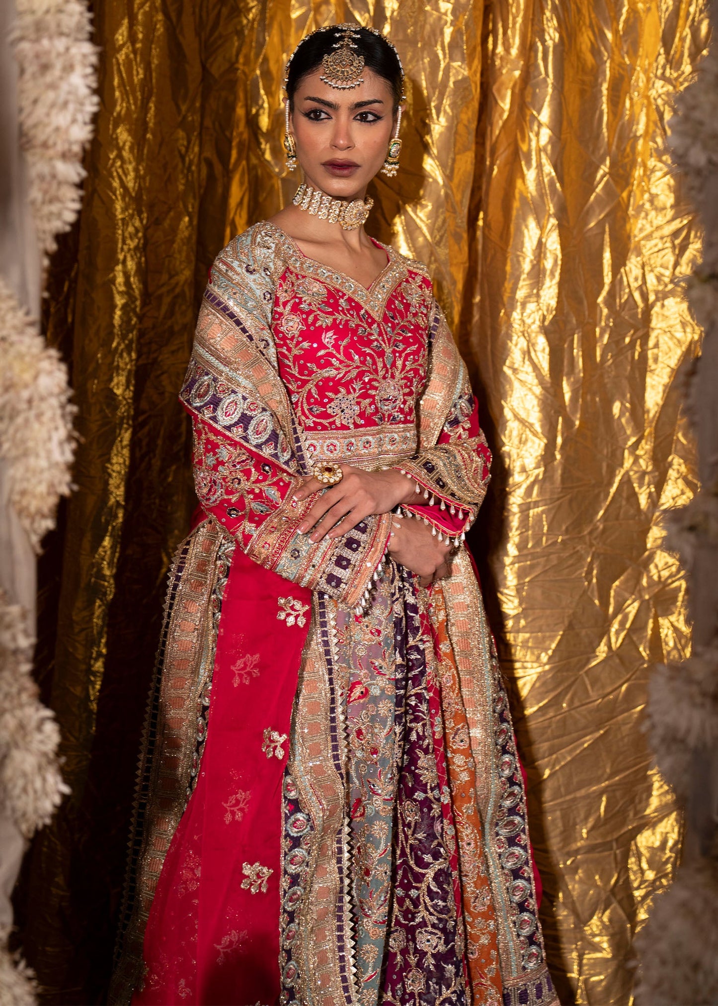 Lehenga Suit Multi Charmuse Festive Online in KSA Riyadh Saudi Arabia Oman Bahrain Qatar