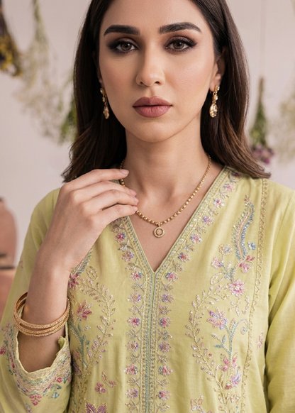 Lemon Embroidered Lawn Salwar Kameez Online in Dubai UAE Abudhabi Ajman Sharjah