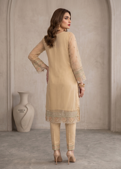 Lemon Embroidered Organza Ladies Salwar Kameez Online in Sri Lanka India Australia