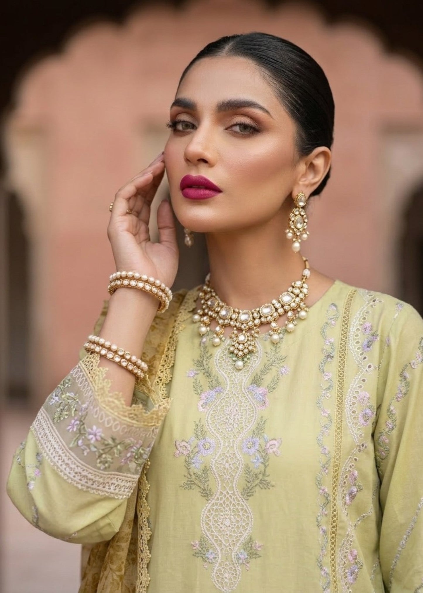 Lemon Lawn 3 Piece Festive Outfit Online in Dubai DXB UAE Abudhabi Meena Bazaar