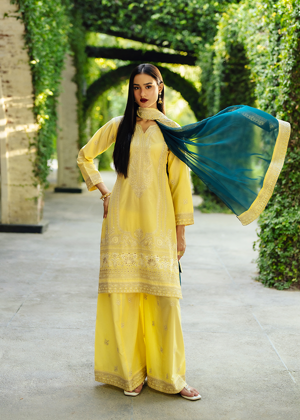 Lemon Lawn Festive Suit for Women Online in Dubai UAE Abudhabi Ajman Sharjah