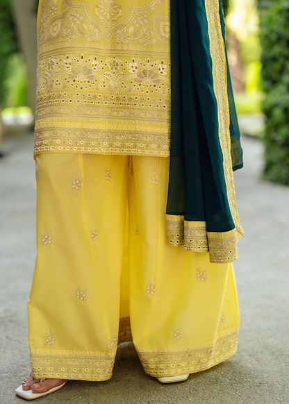 Lemon Lawn Pakistani Suit with Dupatta Online in Sri Lanka India Australia