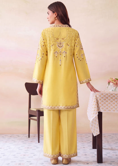 Lemonade Dhanak Kurta Set with Plazzo Online in KSA Riyadh Saudi Arabia Oman Bahrain Qatar