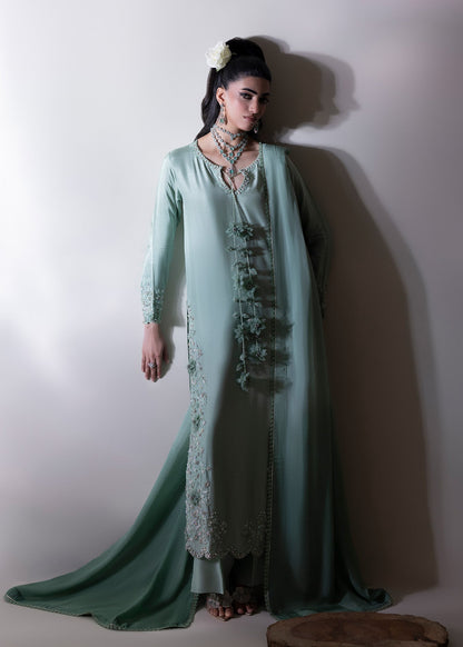 Light Blue Embroidered Raw Silk Salwar Kameez with Dupatta Online in Sri Lanka India Australia