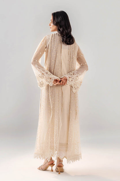 Light Grey Designer Suit with Brochette Sleeves Online in Sri Lanka India Australia