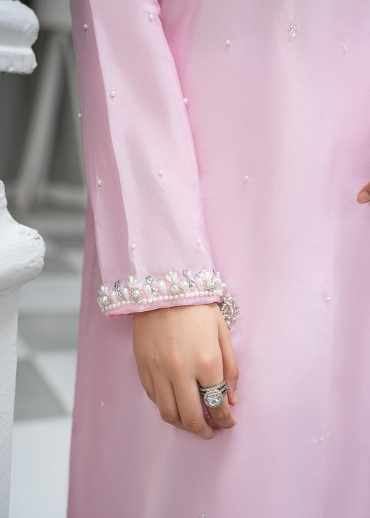 Light Pink Adda Work Kattan Silk Designer Suit Online in Dubai DXB UAE Abudhabi Meena Bazaar