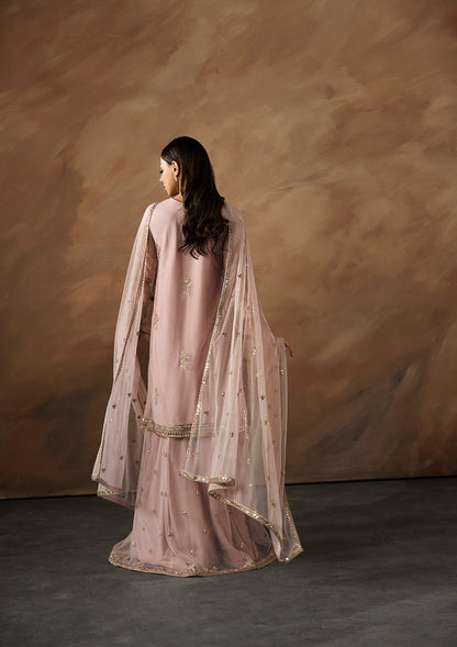 Light Pink Raw Silk Trouser Suit Online in Sri Lanka India Australia