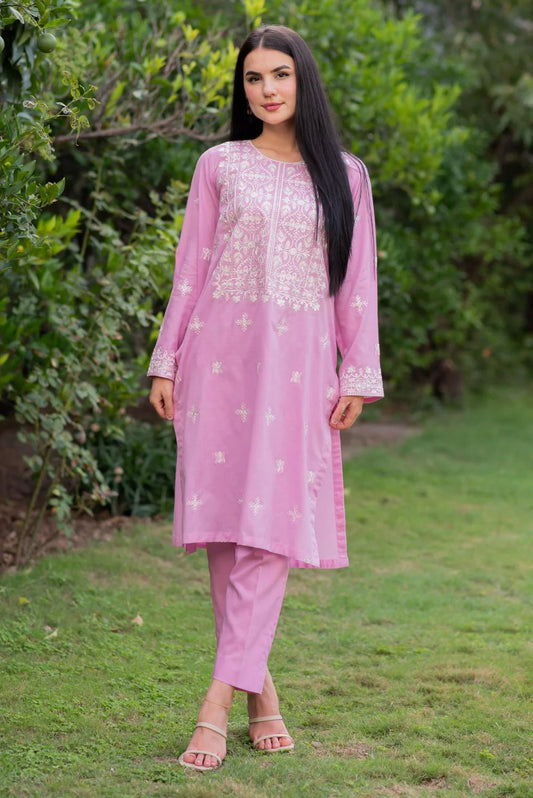 Blush Pink Kurta with Straight Pants