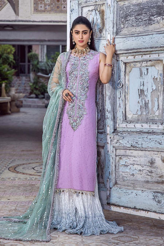 Hand Embroidered Pure Organza Sharara