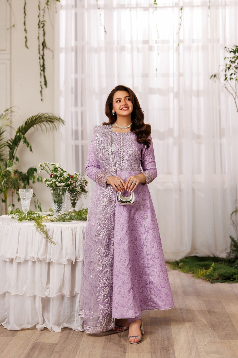 Lilac Cotton Straight Cut Daily Wear Maxi Online in Dubai UAE Abudhabi Ajman Sharjah