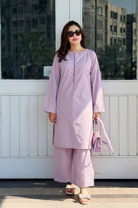 Lilac Embellished Lawn Salwar Kameez Online in Dubai UAE Abudhabi Ajman Sharjah
