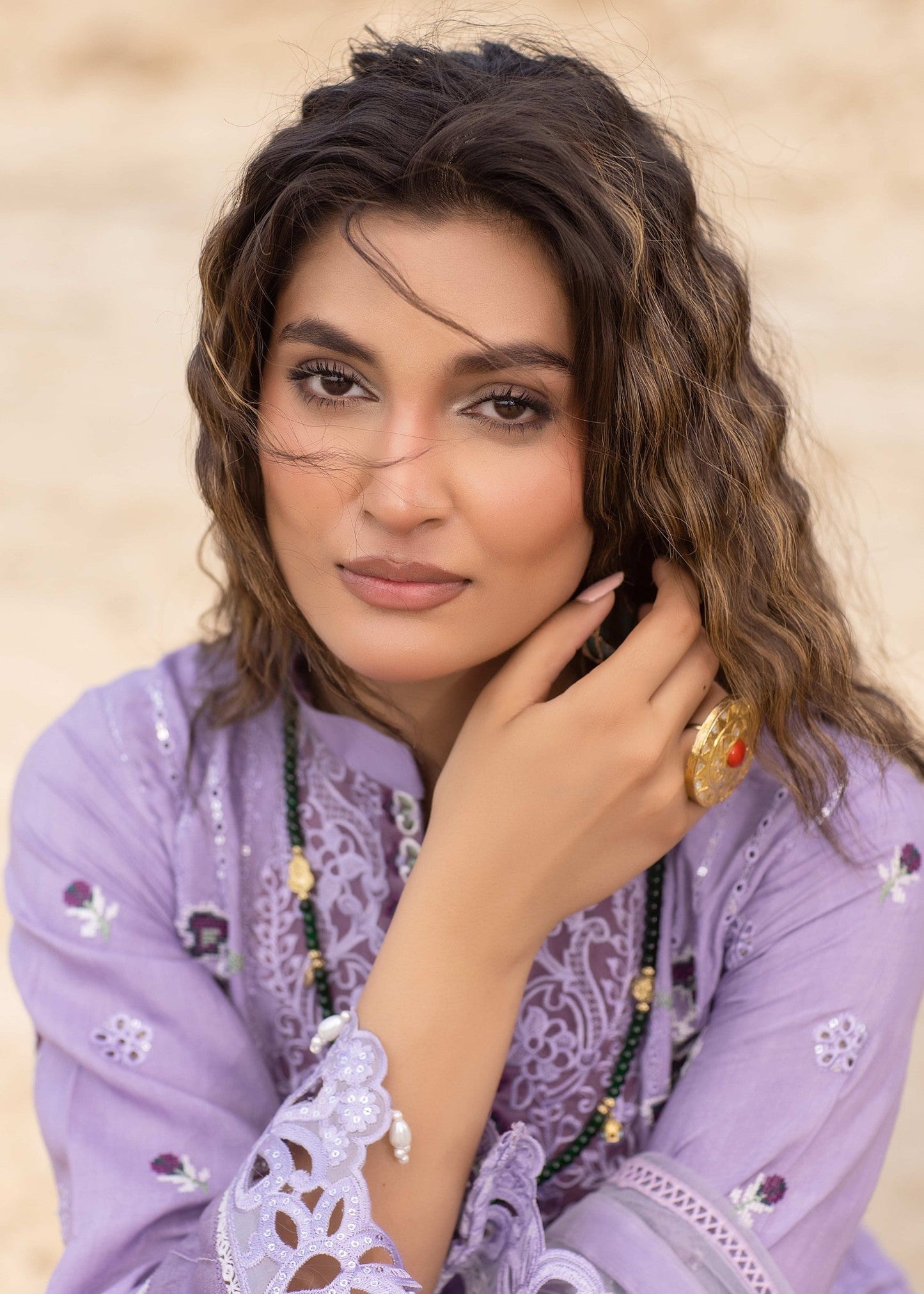 Lilac Embellished Raw Silk Straight Trouser Suit Online in Dubai DXB UAE Abudhabi Meena Bazaar