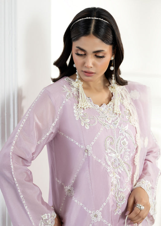 Lilac Embellished Silk Straight Cut Kurta Online in Dubai DXB UAE Abudhabi Meena Bazaar