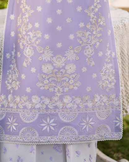 Lilac Embroidered Cotton Pakistani Suit Online in Dubai UAE Abudhabi Ajman Sharjah