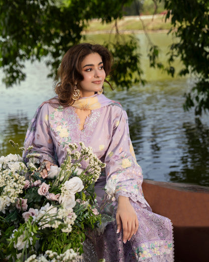 Lilac Embroidered Designer Suit Online in Sri Lanka India Australia