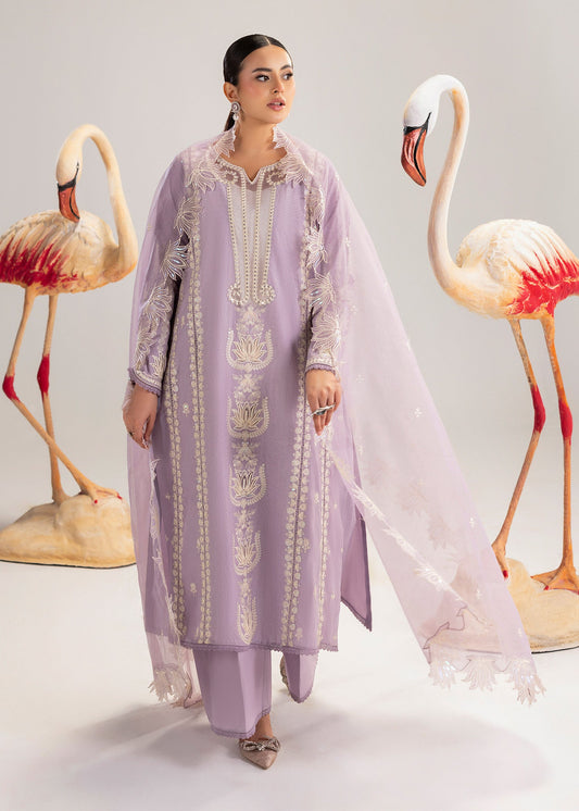 Lilac Lawn Embroidered 3 Piece Suit Online in Dubai DXB UAE Abudhabi Meena Bazaar