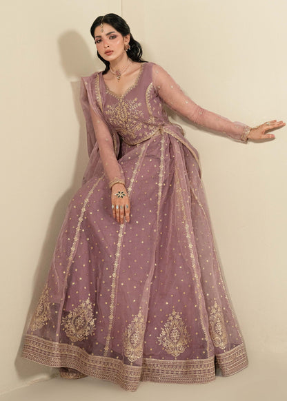 Lilac Organza Lehenga with Dupatta Online in UK USA Canada
