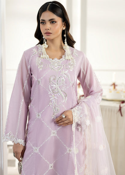 Lilac Silk Embellished Straight Kurta Online in Sri Lanka India Australia